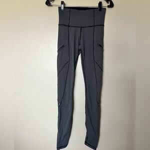 Lululemon Cadence Crusher Tight Power Luxtreme Tiny Geo Black White